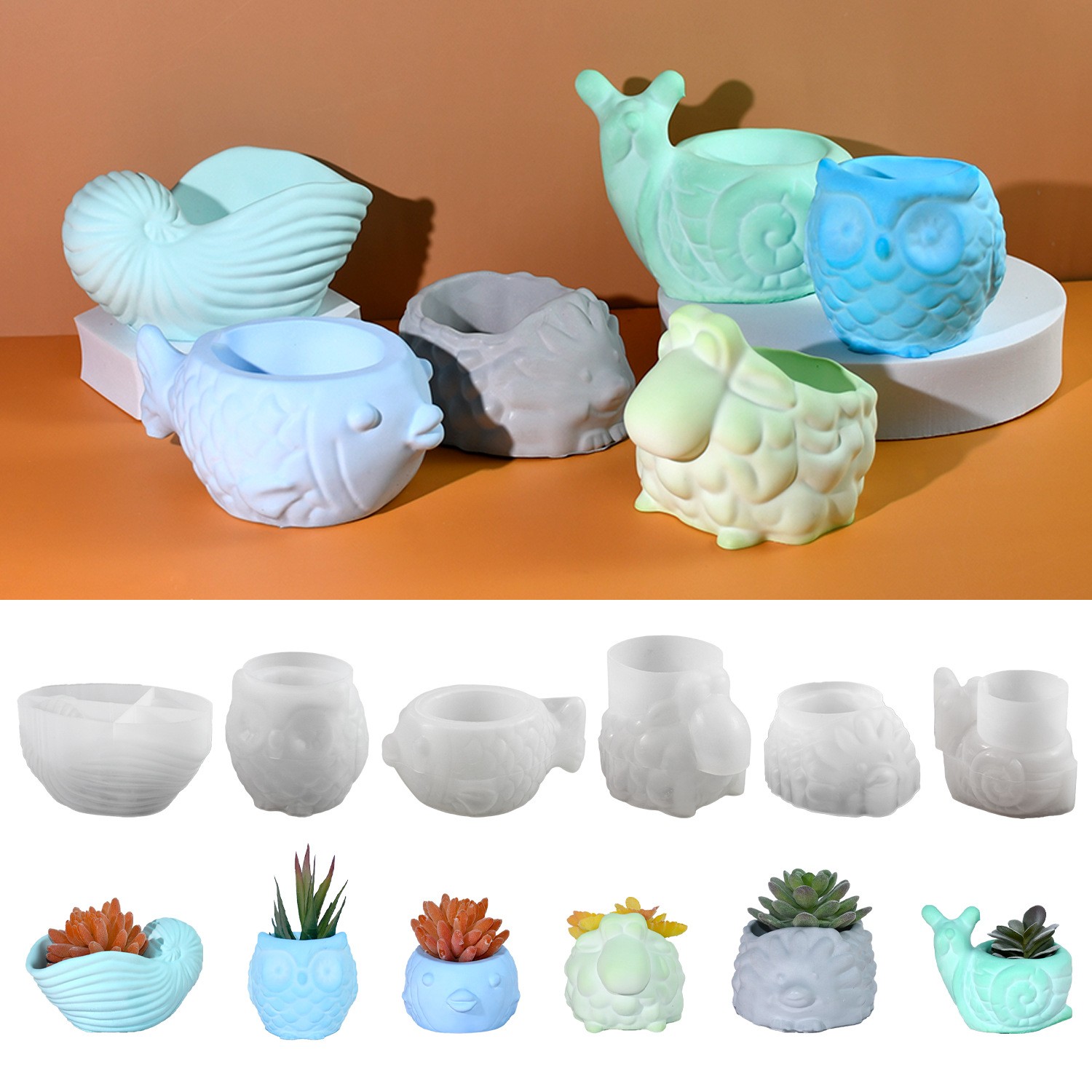 Succulent Planter Pot - ثلاثية الأبعاد الحيوان اناء للزهور قالب