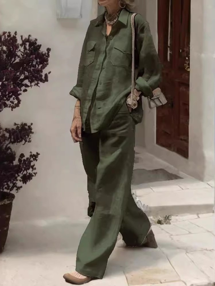Home Decor Zara - موضة الصلبة القطن قميص كتان 2