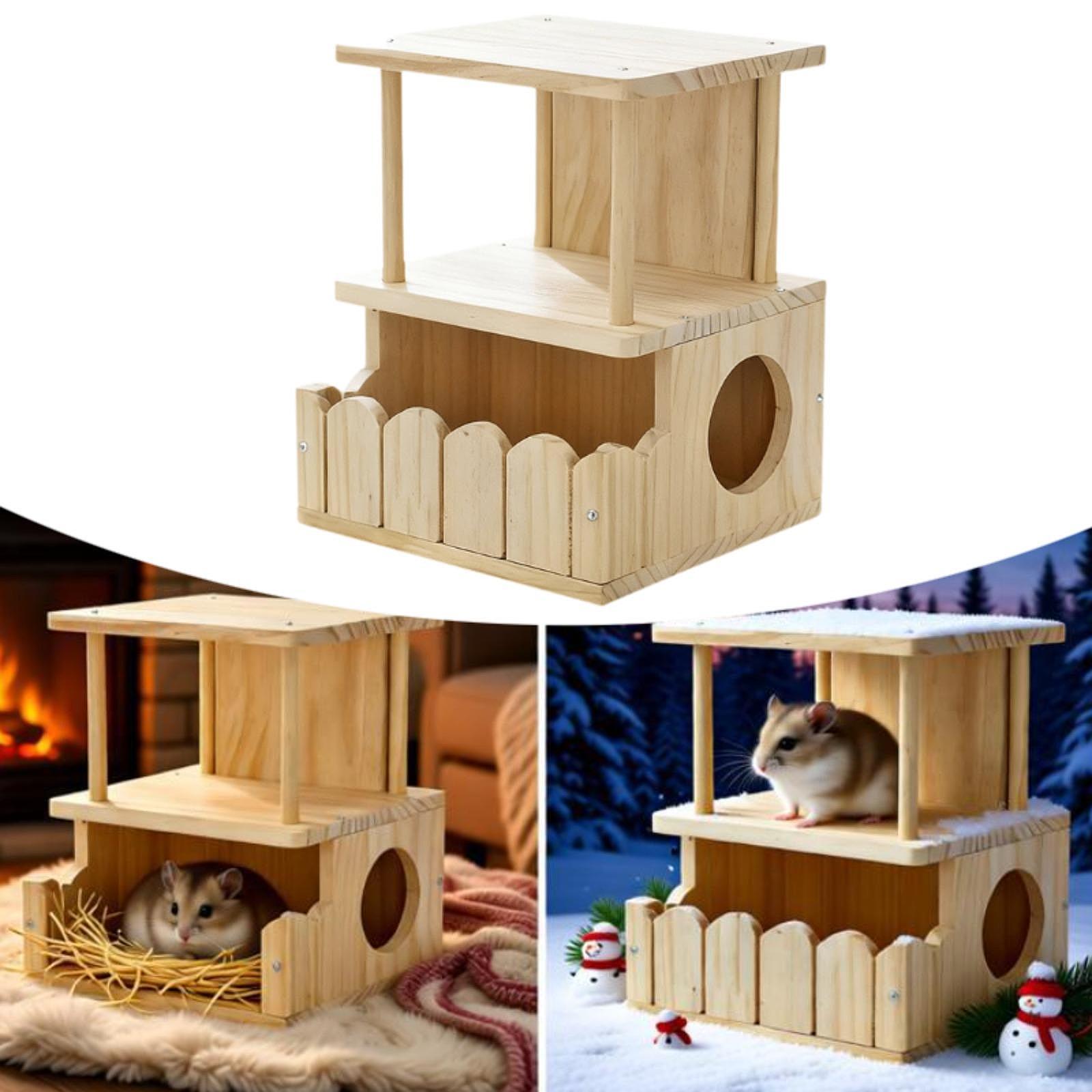 Home Decor Habitat - كابينة خشبية مهواة للحيوانات الأليفة مناسبة