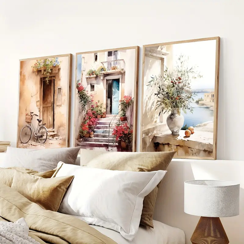 Home Decor Vase - مجموعة من 3 قطع فنية هندسية