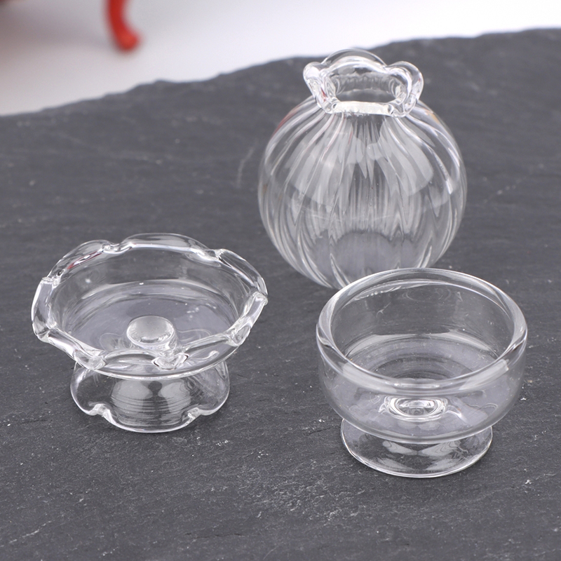 Home Decor Vase - 1:12 دمية مصغرة الزجاج زهرية كوب