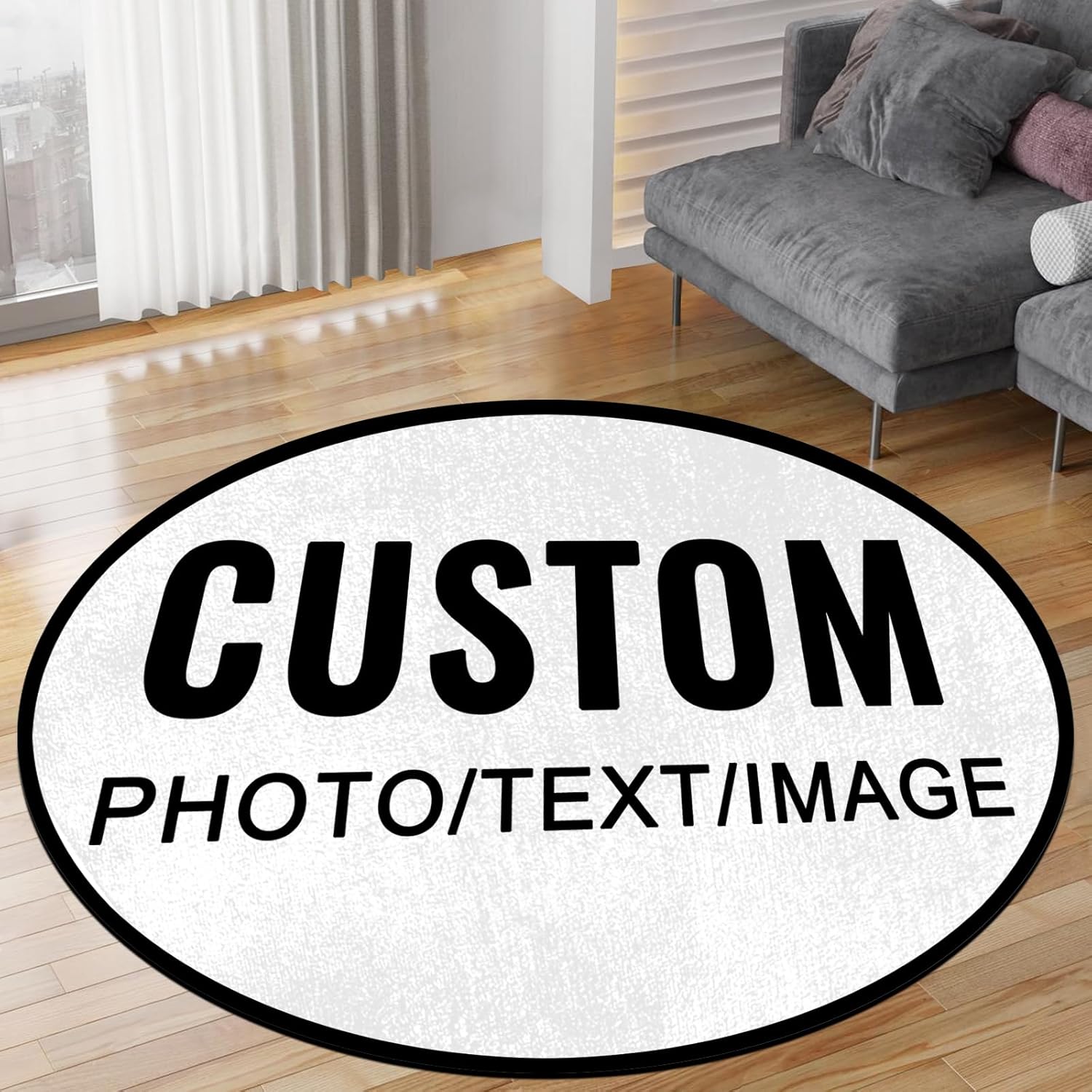Home Decor Free Images - سجادة منطقة مستديرة مخصصة مع صورة