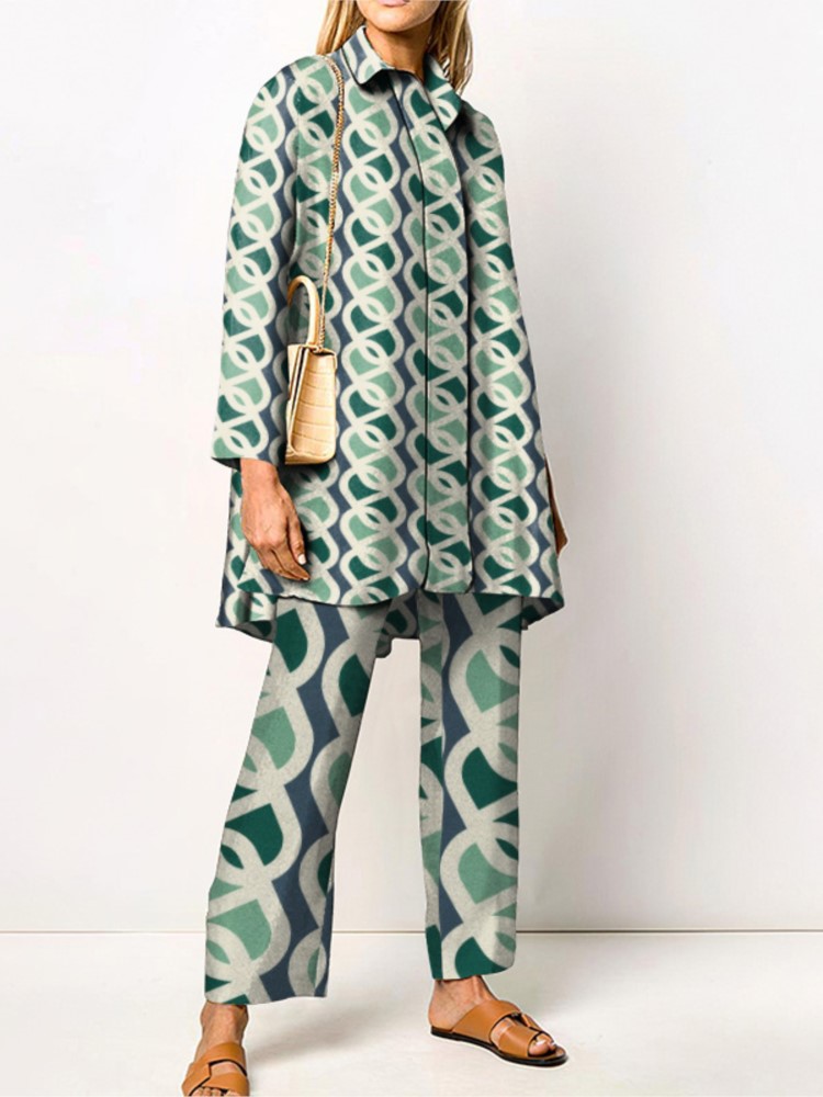 Home Decor Zara - أطقم بناطيل مطبوعة كلاسيكية فضفاضة جديدة