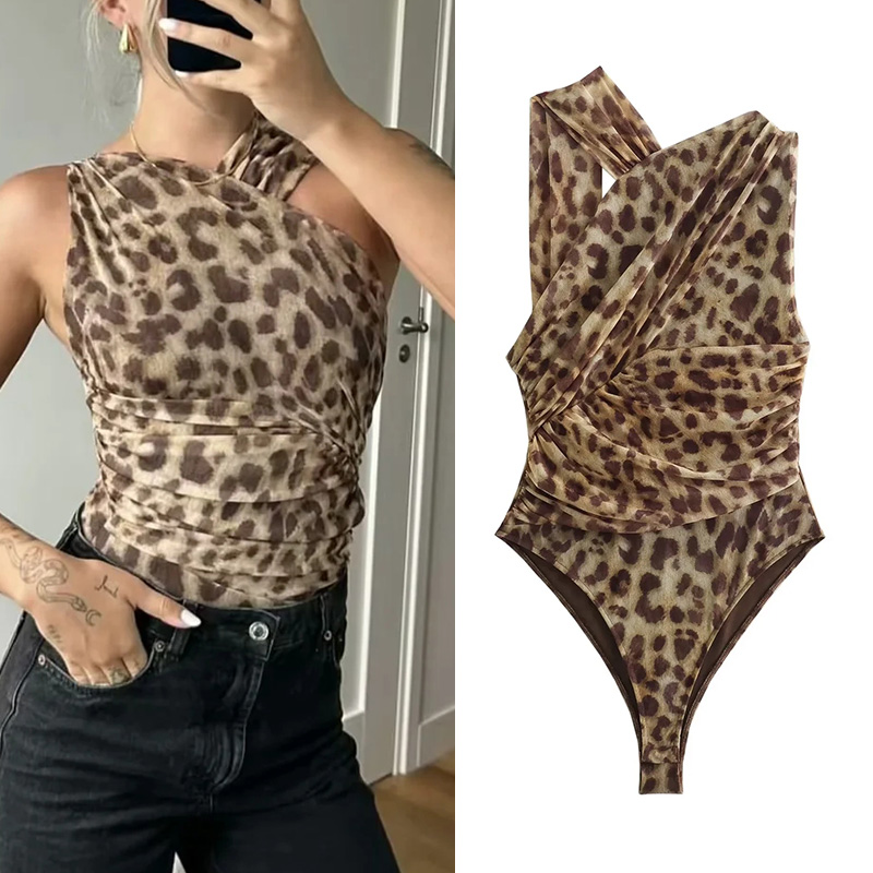 Home Decor Zara - MUJER 2025 امرأة الجسم ليوبارد طباعة