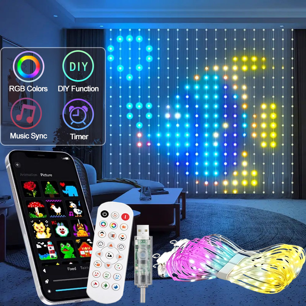 Home Decor App - ستارة إضاءة LED ذكية مع تحكم