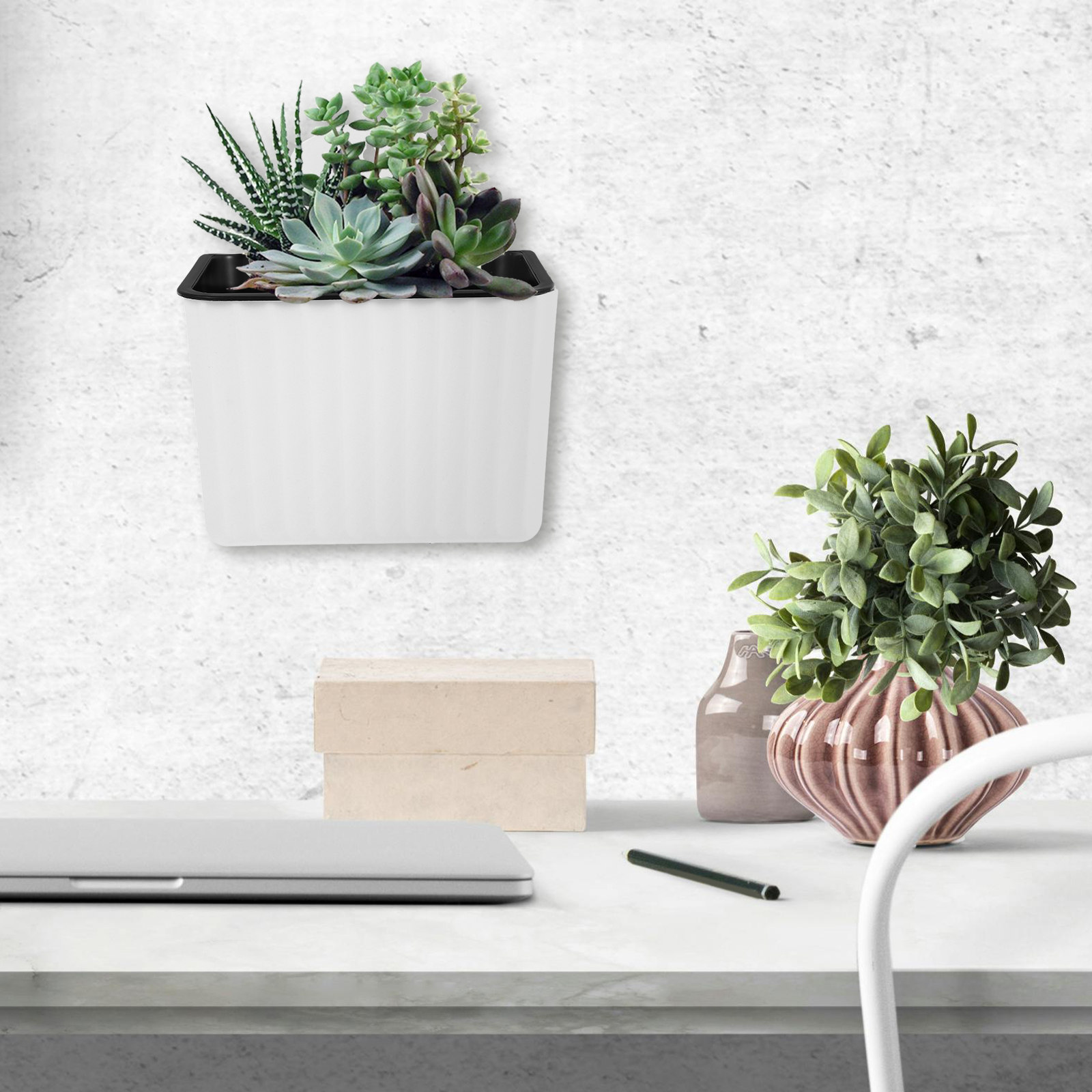 Succulent Planter Pot - قطعتان من أواني الزهور المعلقة على