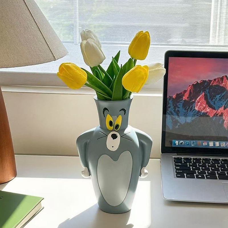 Home Decor Vase - مزهرية كرتونية جديدة على شكل توم