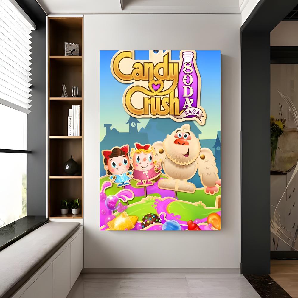 ملصق لعبة C-candy Crush Saga ل - مراجعة Home Decor Mobile Game وسعره
