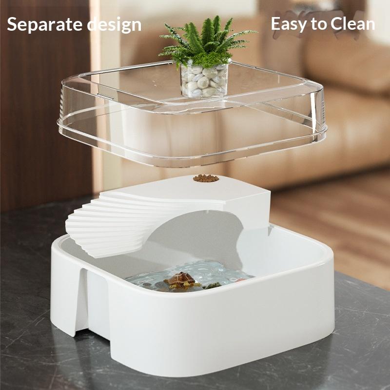 حوض سلحفاة شفاف جديد للديكور ا - مراجعة Home Decor Habitat وسعره
