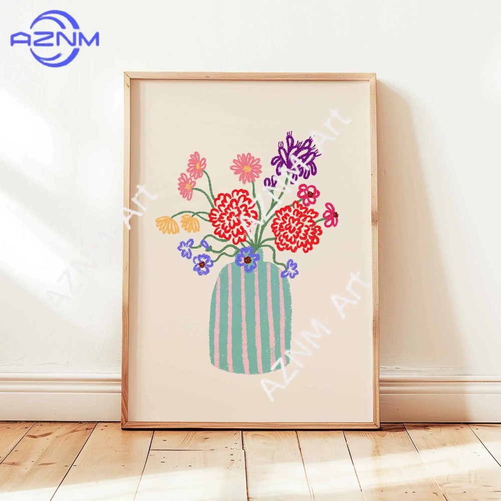 لوحة فنية جدارية قماشية بتصميم - مراجعة Home Decor Vase وسعره