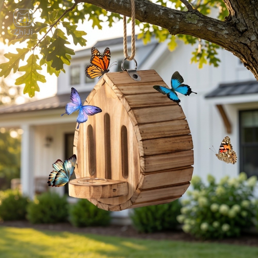 بيت فراشات خشبي للديكور المنزل - مراجعة Home Decor Habitat وسعره
