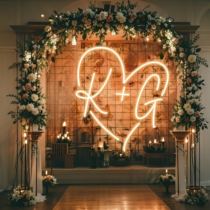 مخصص الأحرف الأولى القلب LED ا - مراجعة Home Decor Gift وسعره
