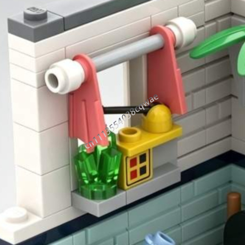 145 قطعة نموذج حمام داخلي MOC، - مراجعة Home Decor Habitat وسعره