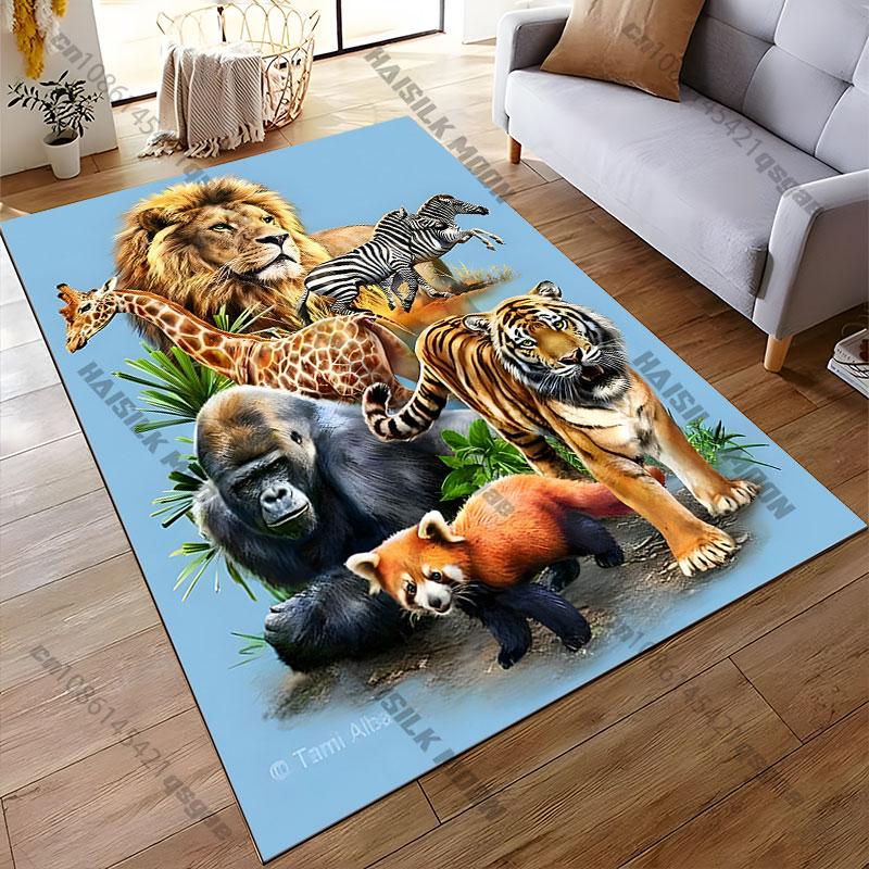 سجادة بتصميم حيوانات برية في ب - مراجعة Home Decor Habitat وسعره