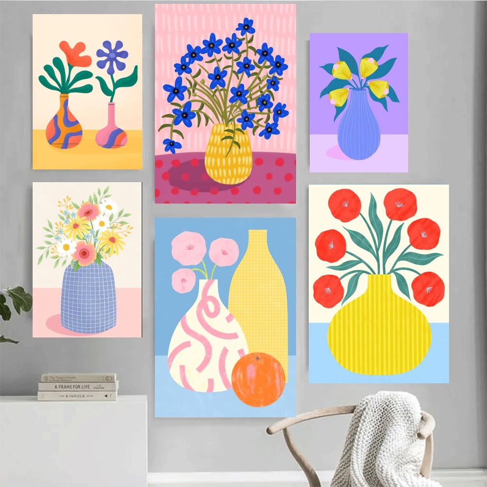 لوحة فنية تجريدية على شكل مزهر - مراجعة Home Decor Vase وسعره