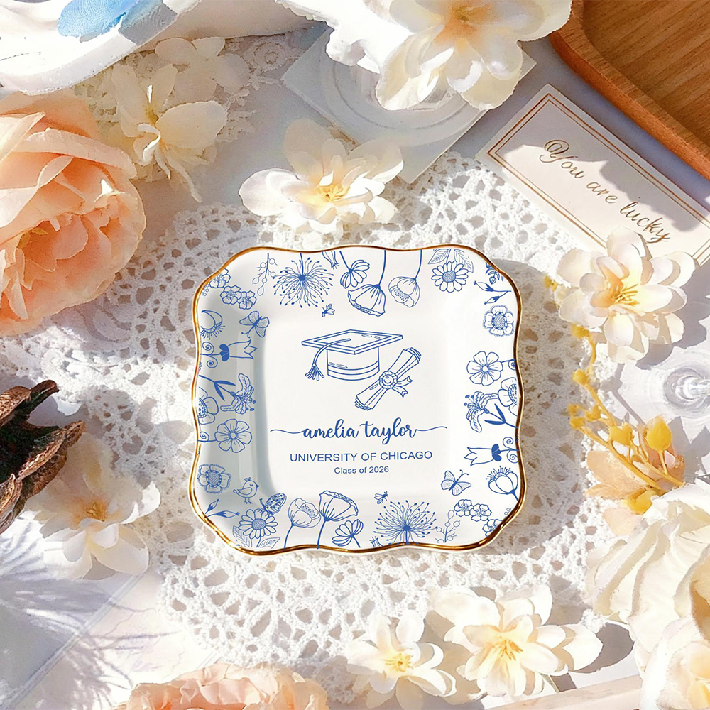 طبق مجوهرات سيراميك مخصص للصور - مراجعة Ceramic Trinket Dish وسعره