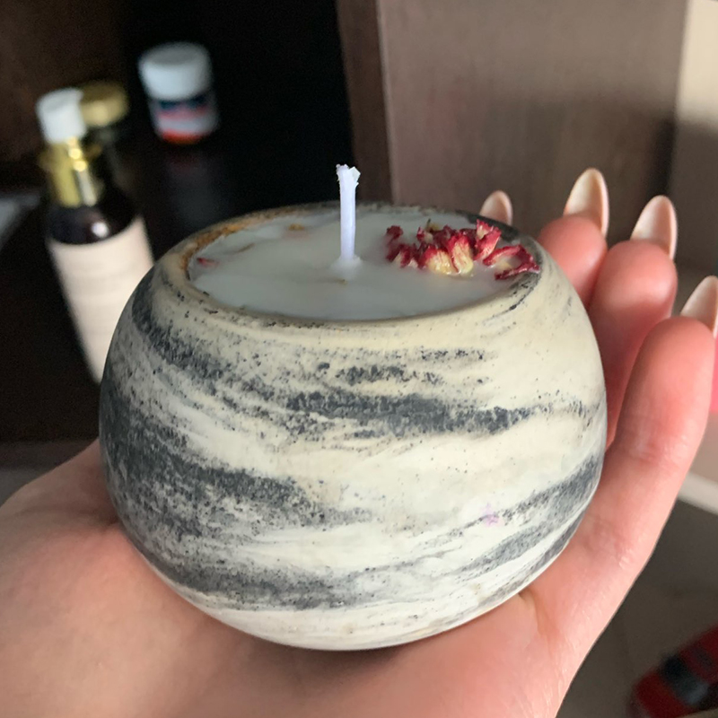 جرة شمعة خرسانية مستديرة قالب  - مراجعة Succulent Planter Pot وسعره